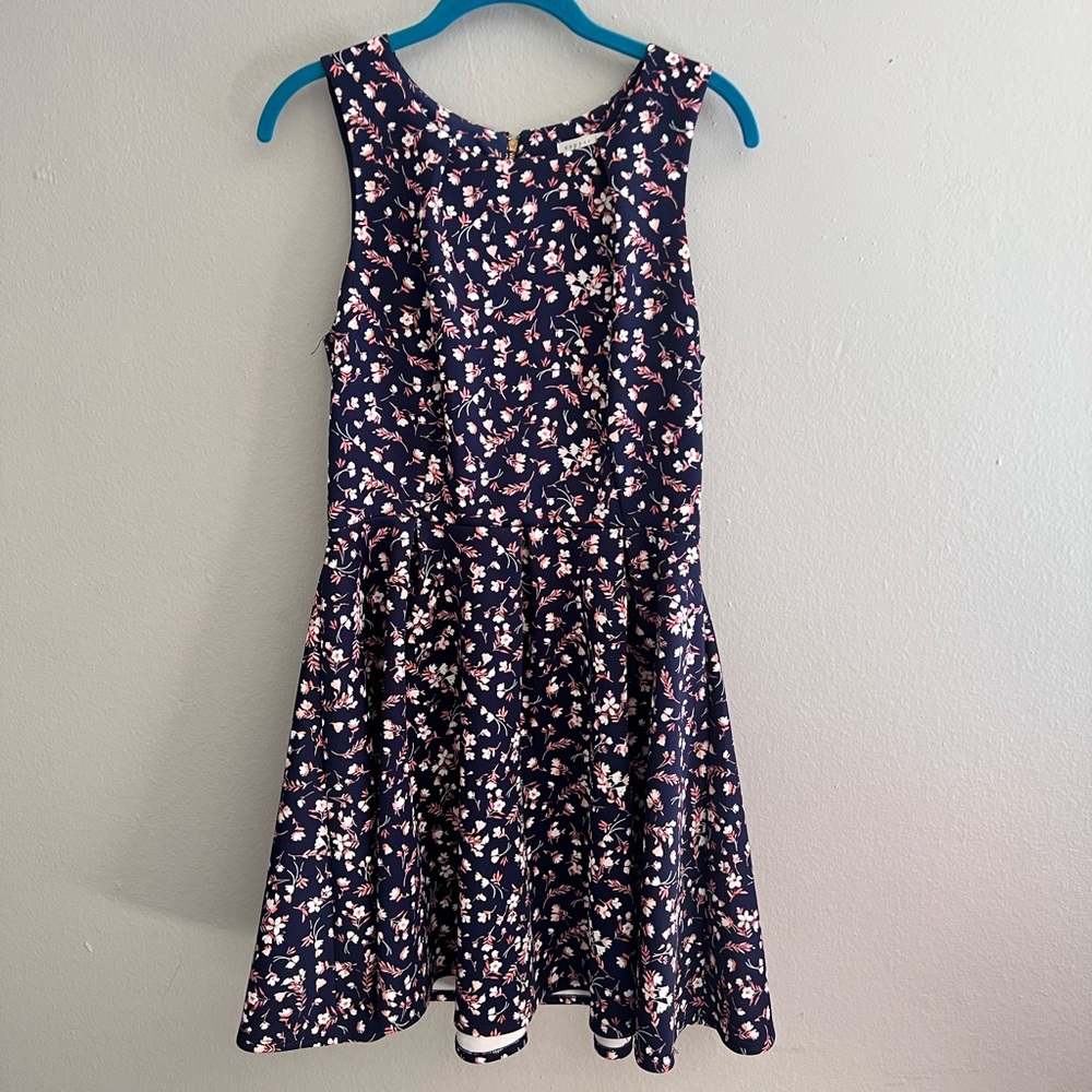 CopperKey navy floral sleeveless dress